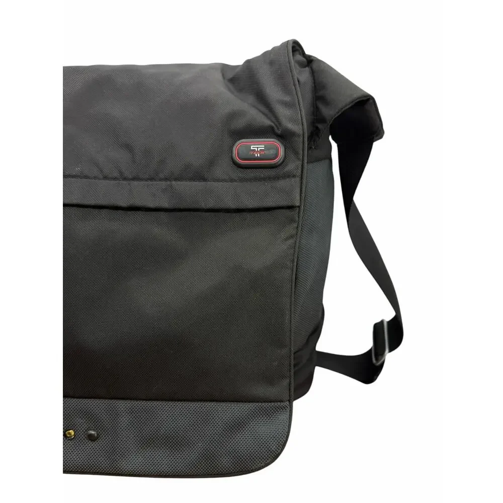 TUMI T-TECH 16” Expandable Messenger Bag‎  Laptop Nylon Shoulder Black Bag 5112D